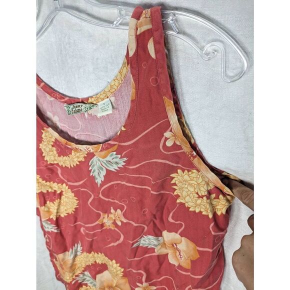 Tommy Bahama 100% Silk Hawaii Hawaiian Tank Top S Small - Picture 2 of 6
